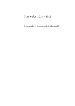 Studiegids 2014 - 2015