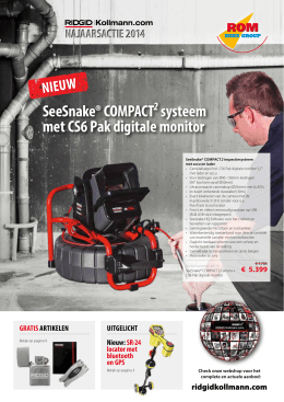 SeeSnake® COMPACT systeem met CS6 Pak digitale monitor