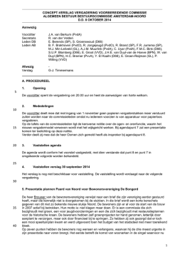 08 10 2014 Stadsdeel Noord voorbereidende commissie AB