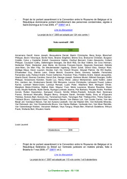 - Projet de loi portant assentiment &agrave; la Convention entre le Royaume