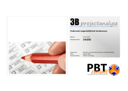 Rapportage PBT (ProjectBureau Toegankelijkheid