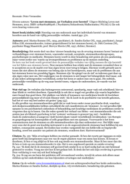 Recensie Marja Schouten - Patientervaringsverhalen