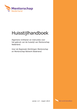 Huisstijlhandboek Verdana.pmd - Stichting Mentorschap Amsterdam