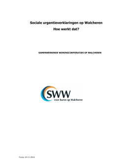 Folder sociale urgentie - voor huren op Walcheren