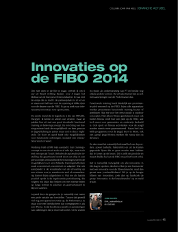 Innovaties op de FIBO 2014