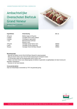 Ambachtelijke Ovenschotel Biefstuk Grand Veneur