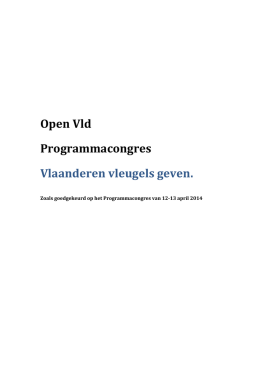 Programma - Open Vld