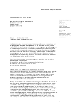"TK Stand van zaken brief MH17" PDF document