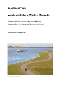 SAMENVATTING Voorkeursstrategie Waal en Merwedes