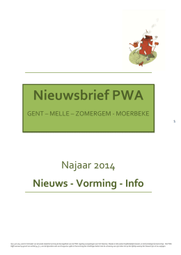 PWA - Welzijnsoverleg Regio Gent