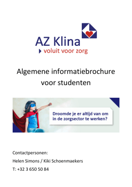 Algemene informatiebrochure voor studenten