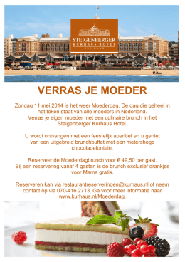 VERRAS JE MOEDER - Steigenberger Kurhaus Hotel