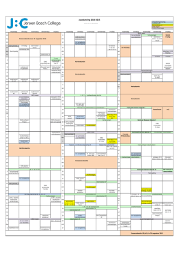 Jaarplanning 2014-2015