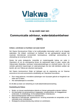 Communicatie adviseur, waterdatabankbeheer (M/V)