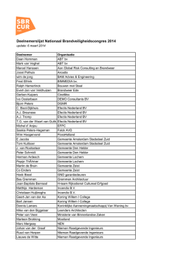 Deelnemerslijst Nationaal Brandveiligheidscongres 2014