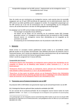 2.1. Strategische Reserve geleverd door productie-eenheden