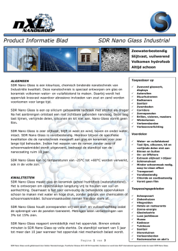 Product Informatie Blad SDR Nano Glass Industrial