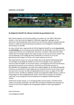 Artikel SLE 2014 - De Belgische Mastiff