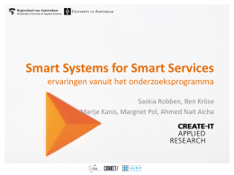 Presentatie Saskia Robben Smart Systems for Smart