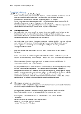 5.4 Tentamenreglement - CAH Dronten en Almere