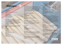 Recept asperges Berend Pranger