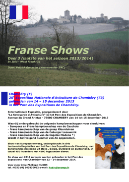 Franse Shows - Aviculture Europe