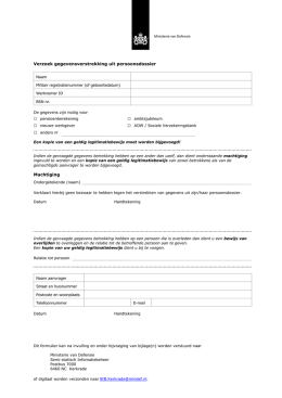 "Verzoek gegevensverstrekking uit persoonsdossier" PDF document
