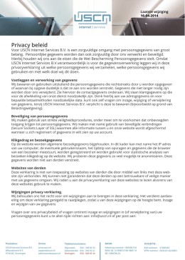 Privacy beleid - USCN Internet Services