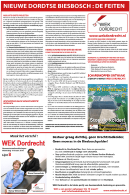 Nieuwsbrief: Nieuwe Dordtse Biesbosch, de feiten