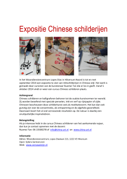Expositie Chinese schilderijen - Rietje veltkamp