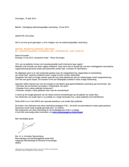 Groningen, 15 april 2014 Betreft: Uitnodiging