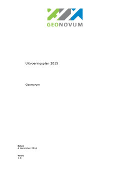 Geonovum Uitvoeringsplan 2015 v1 0