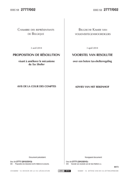 002 - La Chambre des repr&eacute;sentants de Belgique