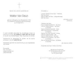 Walter Van Deun - uitvaartcentrum.be