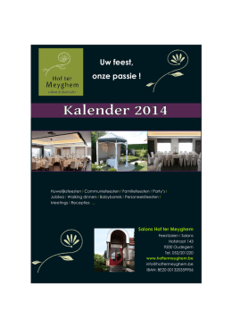 KALENDER 2014 - Hof ter Meyghem