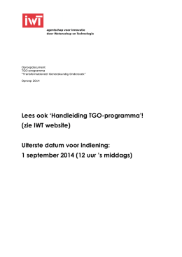 Oproepdocument TGO (pdf)