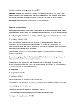 Notulen vergadering Dorpsraad Zaamslag 11 maart 2014