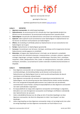 07-07-2014 Algemene voorwaarden Arti-tof