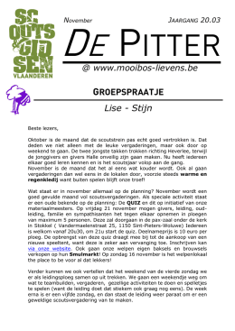 Pitter November 2014 - Mooibos