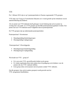 VVE document - peuterspeelzalen Nuenen