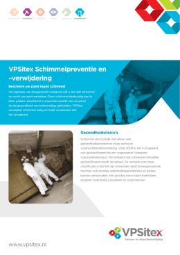 VPSitex Schimmelpreventie en –verwijdering