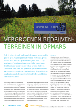 Publicatie VVM Tijdschrift Milieu, mei 2014 Vergroenen