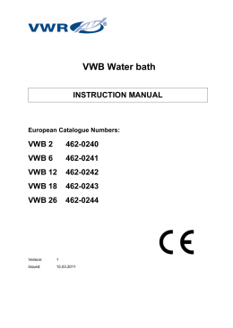 Manual_User_VWR_Watherbaths_VWB_EN_010611