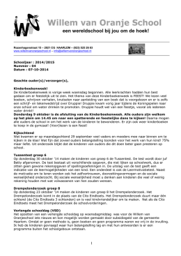 nieuwsbrief 04 2014-2015 - Willem van Oranjeschool