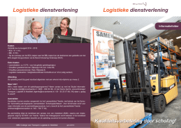 Informatiefolder Logistieke dienstverlener (PDF