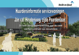 Huurdersinformatie servicewoningen Jan vd