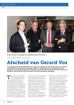 Afscheid van Gerard Vos - RCC Koude en Luchtbehandeling
