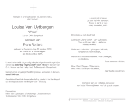 Louisa Van Uytbergen - uitvaartcentrum.be