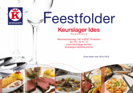 Feestfolder - Keurslager