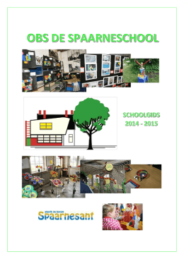 Schoolgids 2014-2015 Spaarneschool Spaarndam